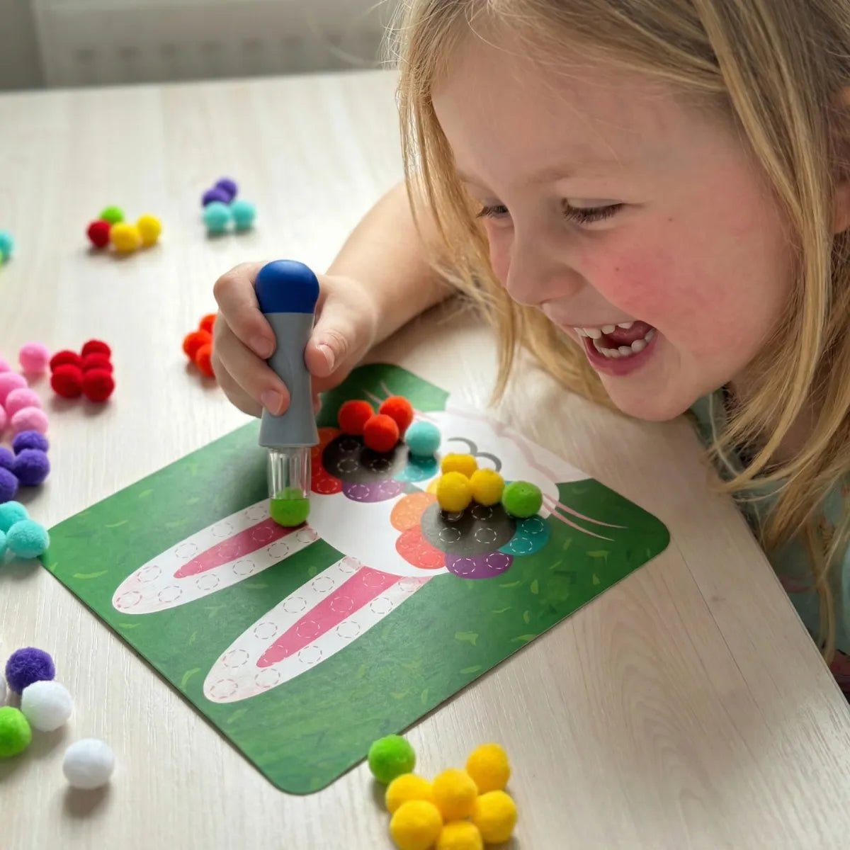 Pom Pom Kit | Sensory Creative Play Set with Pom Poms | for Kids 5+