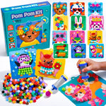 Pom Pom Kit | Sensory Creative Play Set with Pom Poms | for Kids 5+