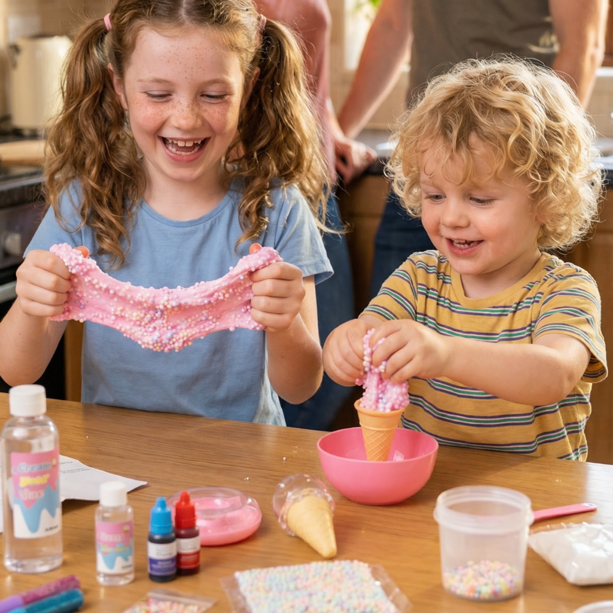 Make Your Own Ice Cream Slime Kit - Fun Arts and Crafts for Kids Ages 4+