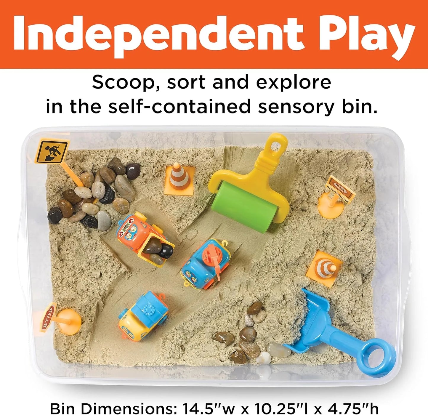 Mega Construction Site: Sensory Bean with Kinetic Sand