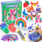 Tufting Kit | Sensory Creative Play with Colorful Fabric Pieces | Ages 4+