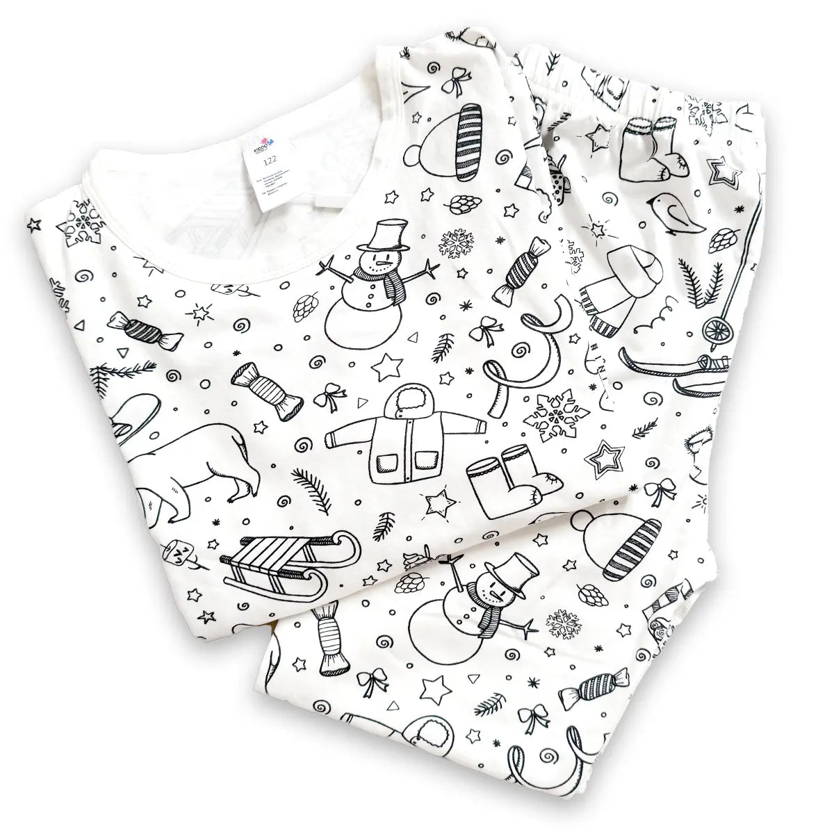 Coloring Pajamas KiddoWorld l twopiece set