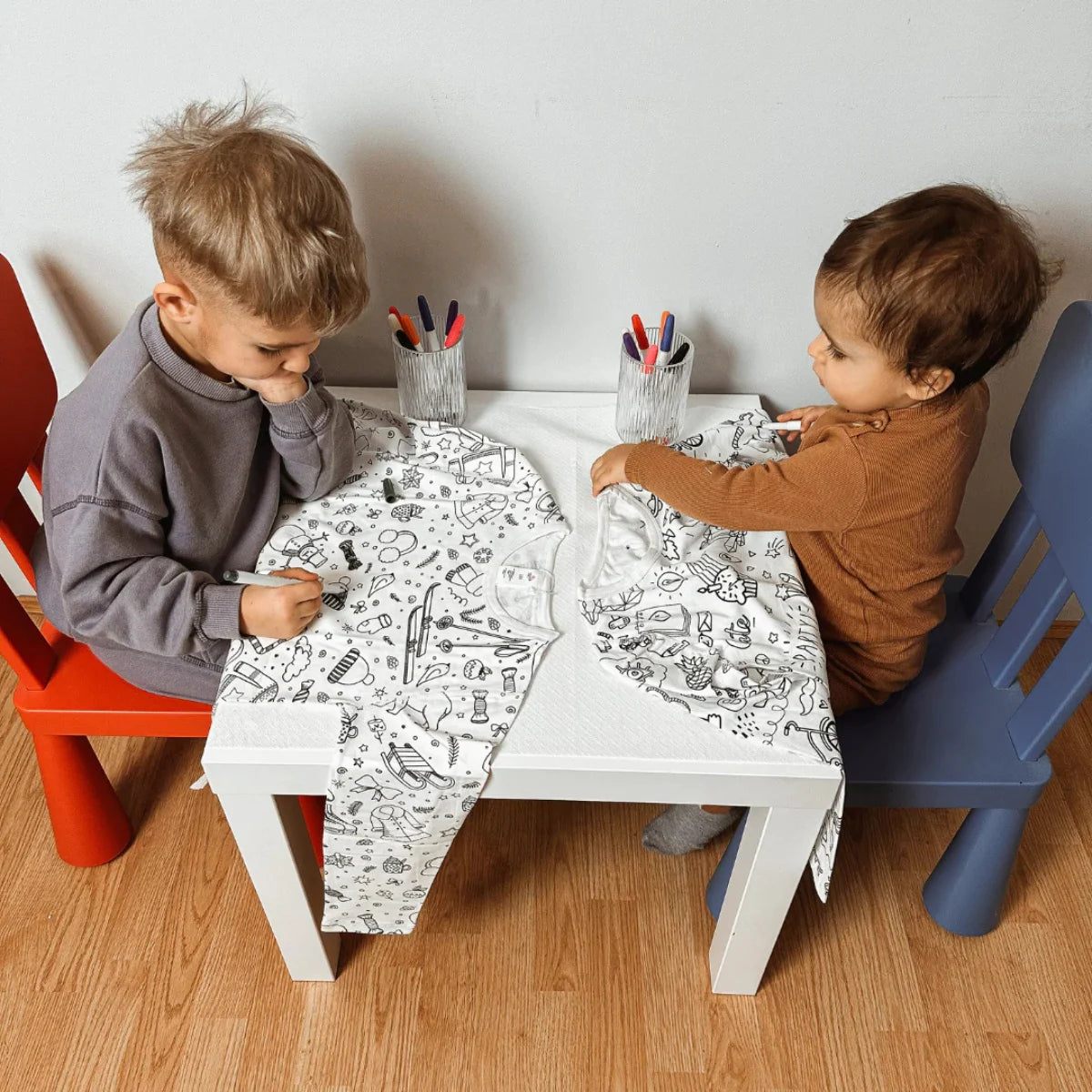 2-Piece Children’s Colorable Pajamas | Safari Animals (4–8 years)