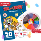 Nuevo - Libro de huellas dactilares de Tom y Jerry - 🌈 1x Coloring Book + 1x Color Palette 🎨