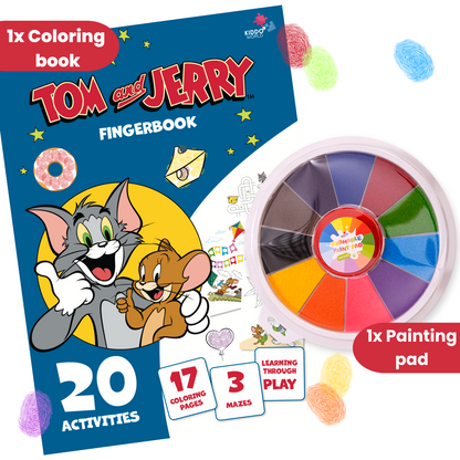 Nuevo - Libro de huellas dactilares de Tom y Jerry