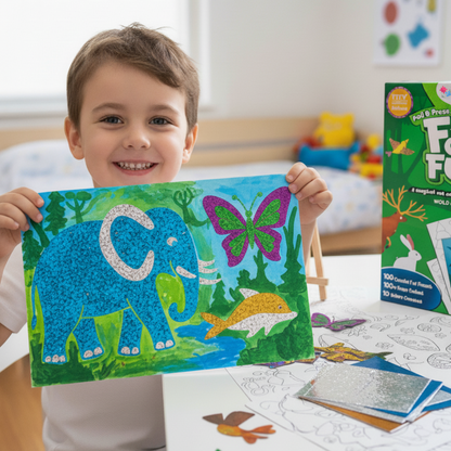 Foil Fun | Create Animals with Shiny Foils – Mess-Free | for Kids 3+