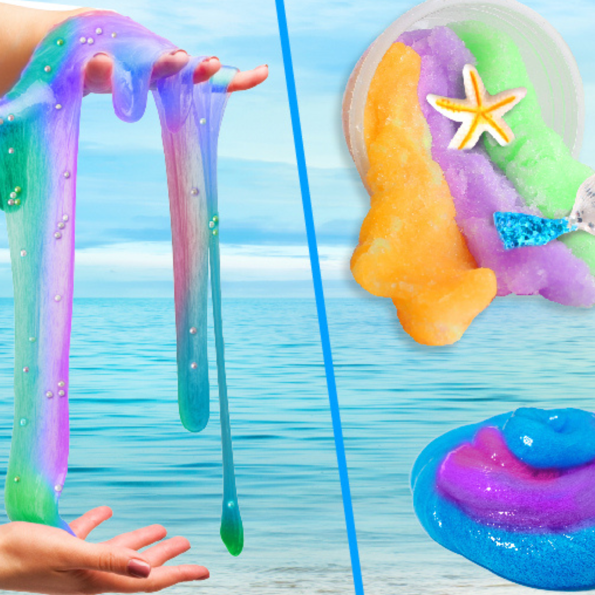 Ocean Mermaids Slime Kit | Create Your Own Slime Ocean World, for Kids 4+