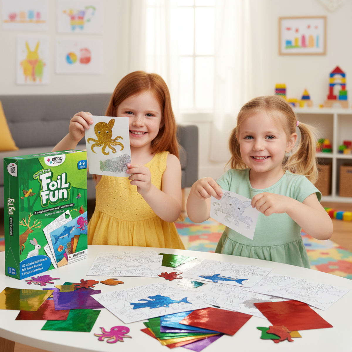 Foil Fun | Create Animals with Shiny Foils – Mess-Free | for Kids 3+