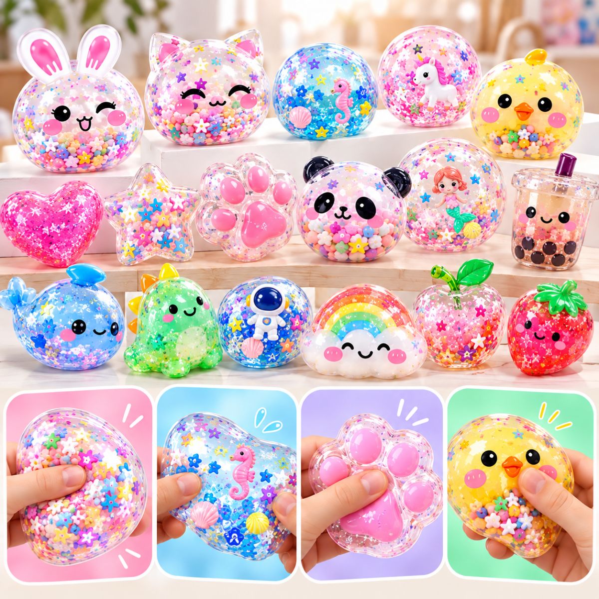 Nano Tape Bubble Squishies – Creative 41-Piece Kit (Ages 4+)