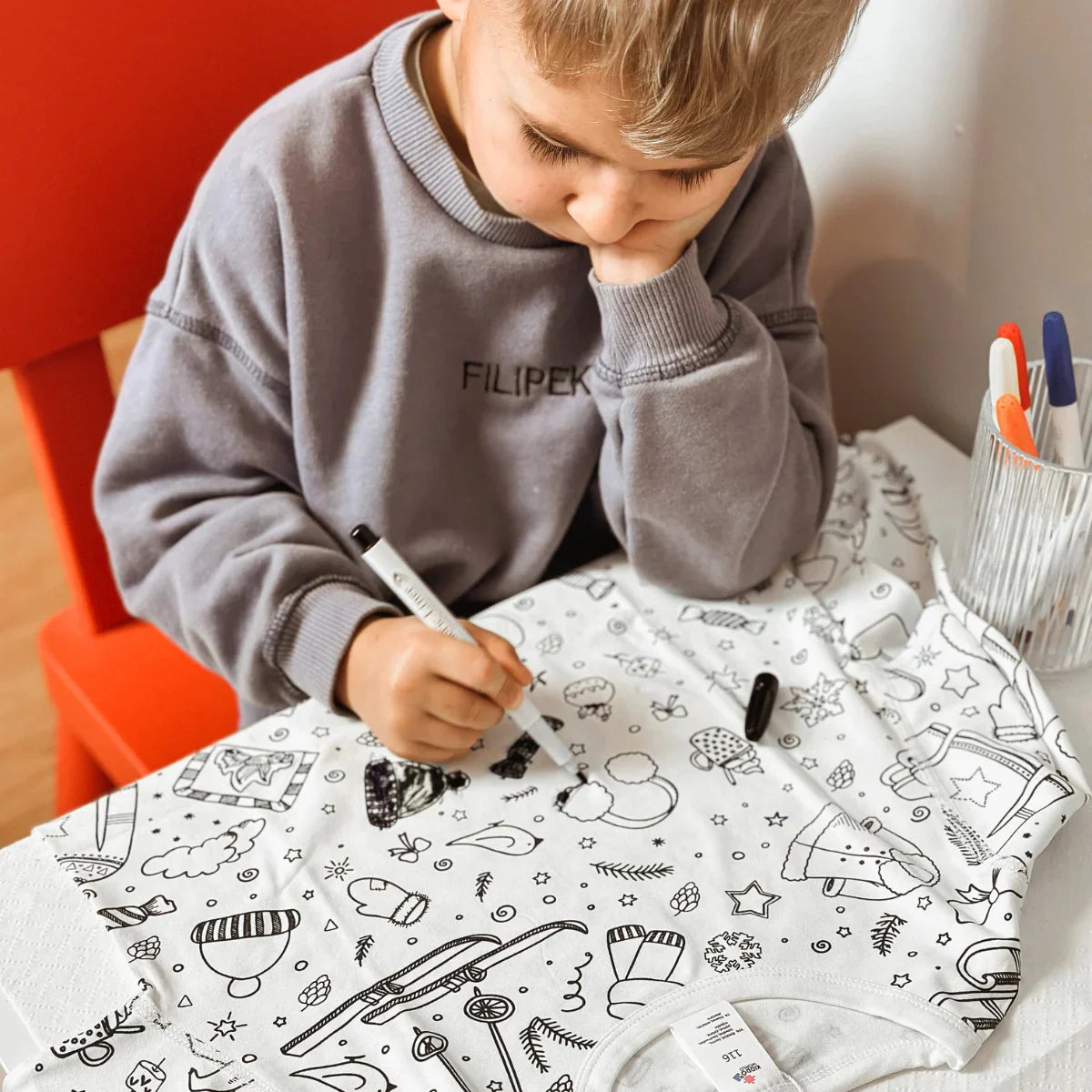 2-Piece Children’s Colorable Pajamas | Safari Animals (4–8 years)