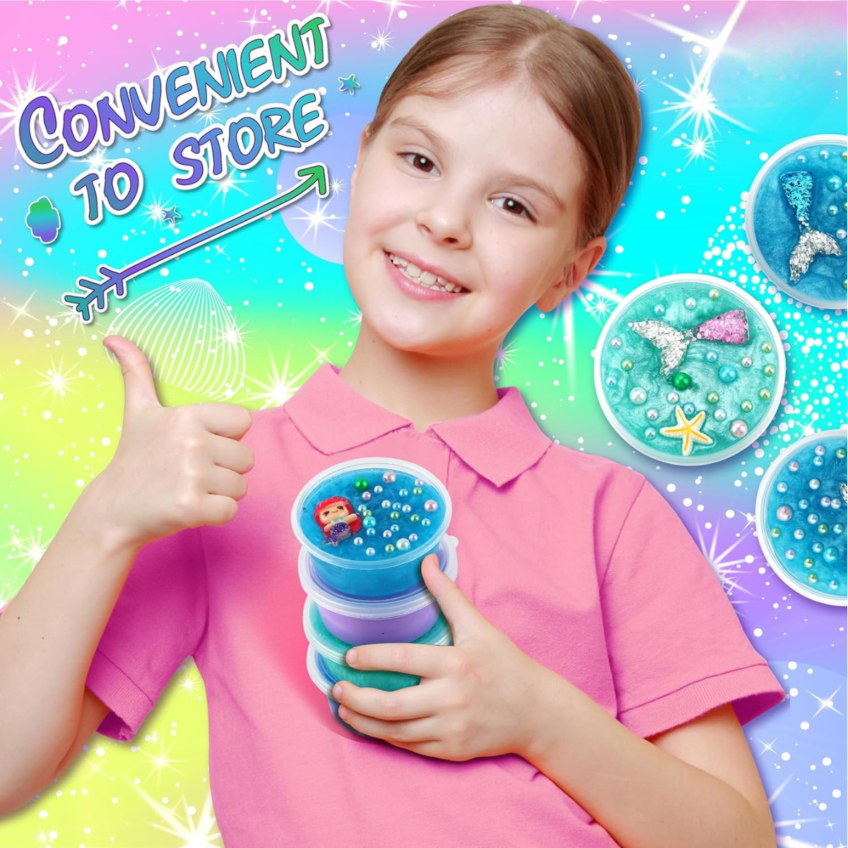 Ocean Mermaids Slime Kit | Create Your Own Slime Ocean World, for Kids 4+