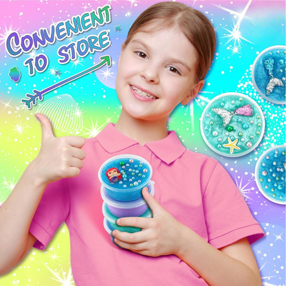 Ocean Mermaids Slime Kit | Create Your Own Slime Ocean World, for Kids 4+