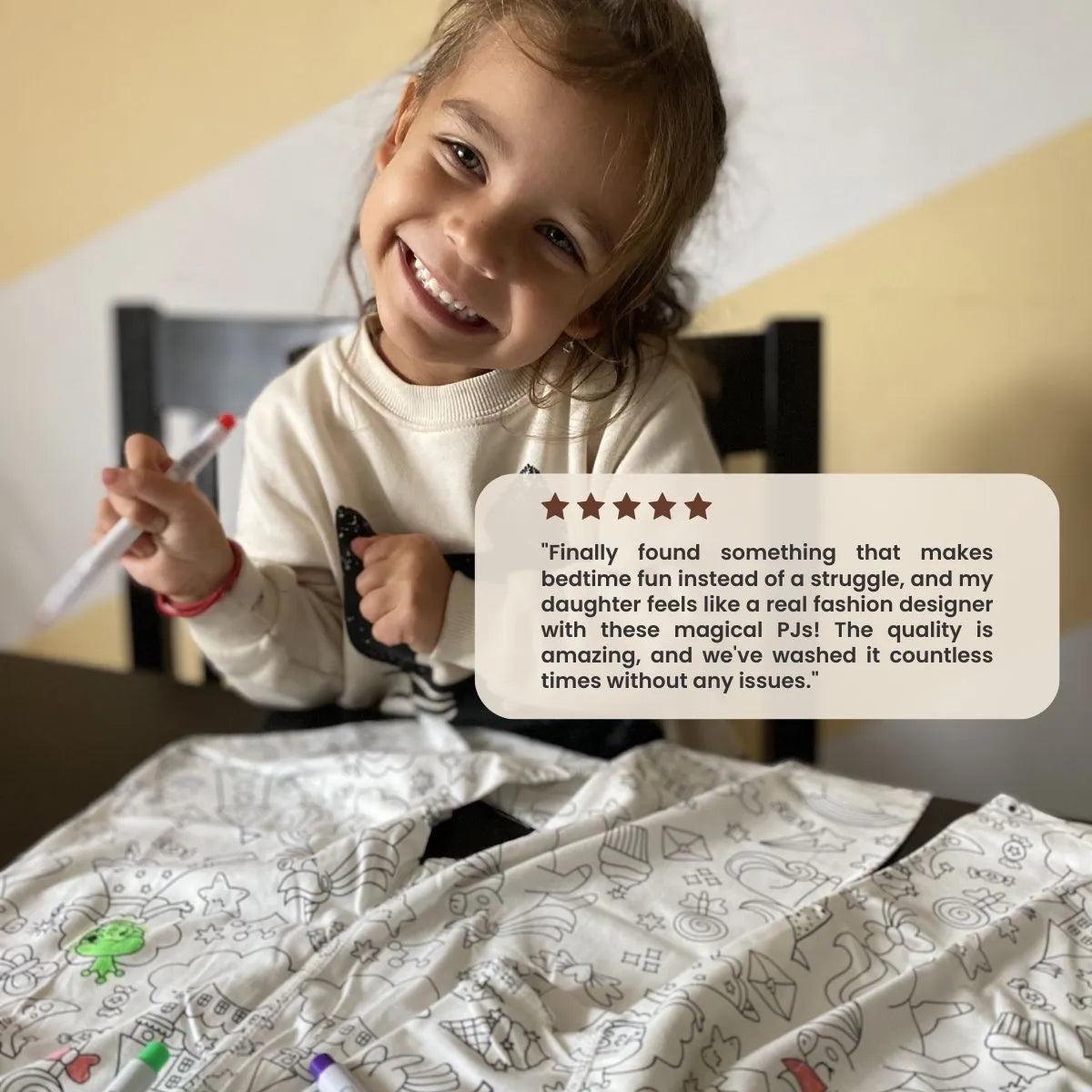2-Piece Children’s Colorable Pajamas | Princesses & Unicorns (4–8 years)