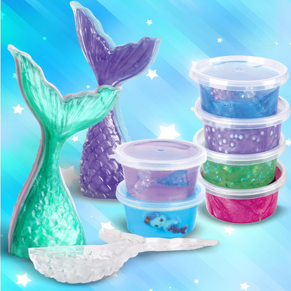 Ocean Mermaids Slime Kit | Create Your Own Slime Ocean World, for Kids 4+
