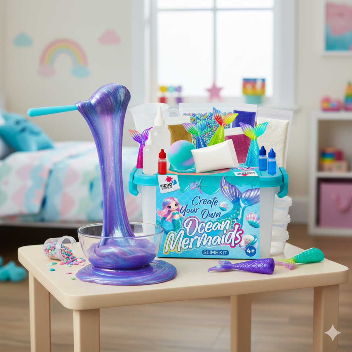 Ocean Mermaids Slime Kit | Create Your Own Slime Ocean World, for Kids 4+