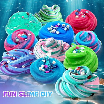 Ocean Mermaids Slime Kit | Create Your Own Slime Ocean World, for Kids 4+