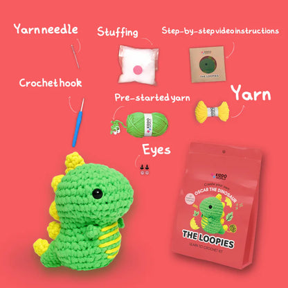 The Loopies 2+1 – Crochet Kit | 3 Adorable Characters | For children 10+