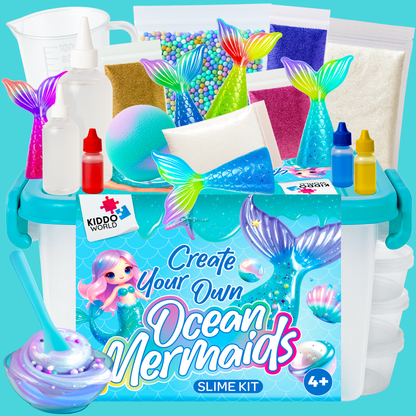 Ocean Mermaids Slime Kit | Create Your Own Slime Ocean World, for Kids 4+