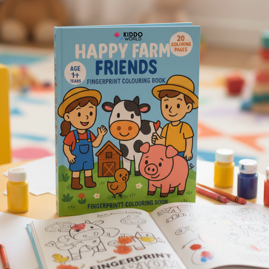 Coloring Book for Kids: Children on the Farm (20 pages, 1+ year)