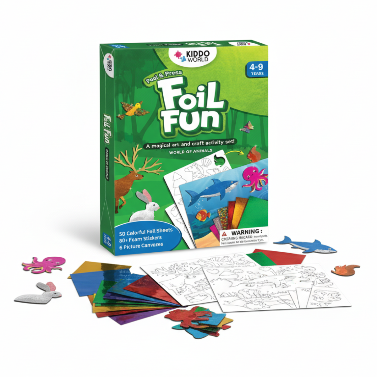 Foil Fun | Create Animals with Shiny Foils – Mess-Free | for Kids 3+