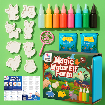 Wassermalbuch – Folge den Linien! Malen Sie mit Wasser durch Regenbögen und die Natur, wiederverwendbar (8 Seiten, 6–24 Monate)