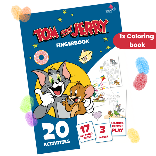 Nuevo - Libro de huellas dactilares de Tom y Jerry