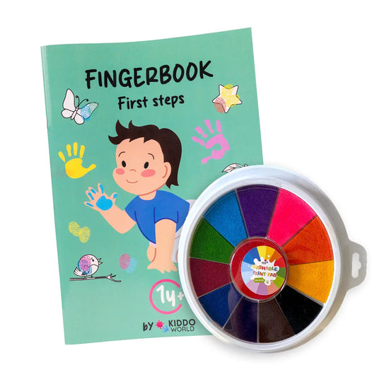 Livro para colorir com desenhos dos dedos - Primeiros passos
