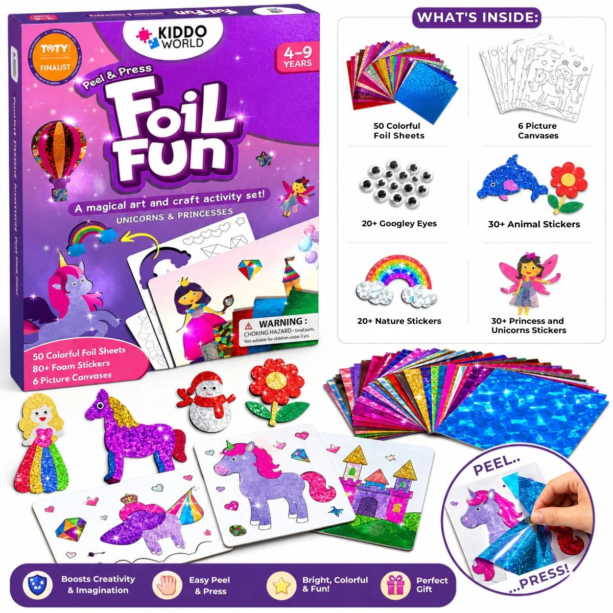 Foil Fun: Unicorns & Princesses – Create Sparkling Fairytales with No Mess! (4+ years)