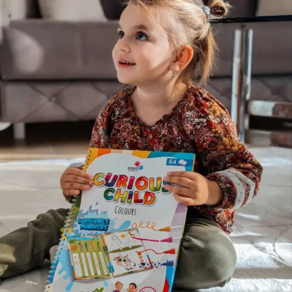 Wassermalbuch – Folge den Linien! Malen Sie mit Wasser durch Regenbögen und die Natur, wiederverwendbar (8 Seiten, 6–24 Monate)