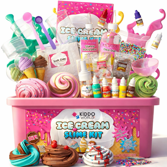 19-Piece Creative SLIME Kit | Ice Cream Fun