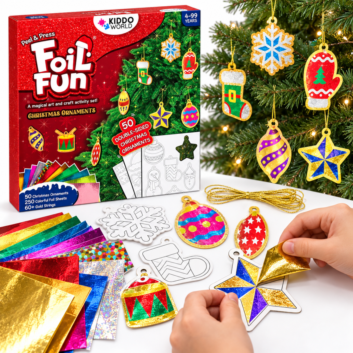 Magical Shiny Decorations for the Christmas tree, windows or walls (4+ years)
