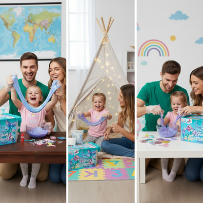 Ocean Mermaids Slime Kit | Create Your Own Slime Ocean World, for Kids 4+