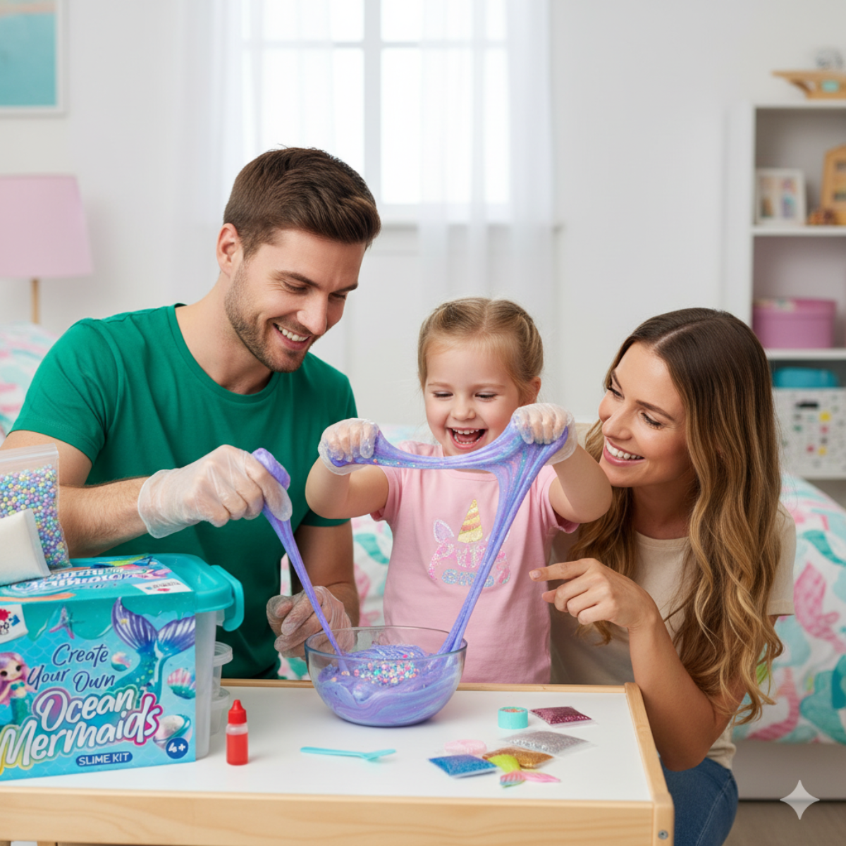 Ocean Mermaids Slime Kit | Create Your Own Slime Ocean World, for Kids 4+