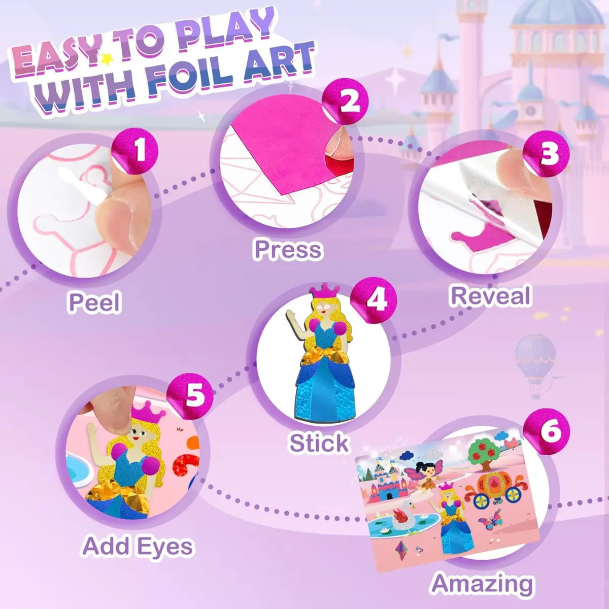 Foil Fun: Unicorns & Princesses – Create Sparkling Fairy Tales Without the Mess! (Ages 4+)