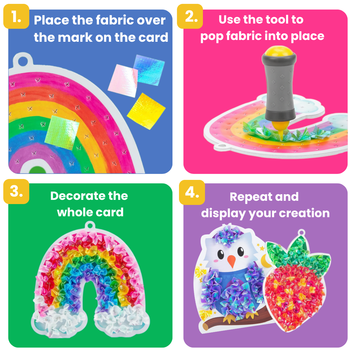 Tufting Kit | Sensory Creative Play with Colorful Pieces | for Kids 4+
