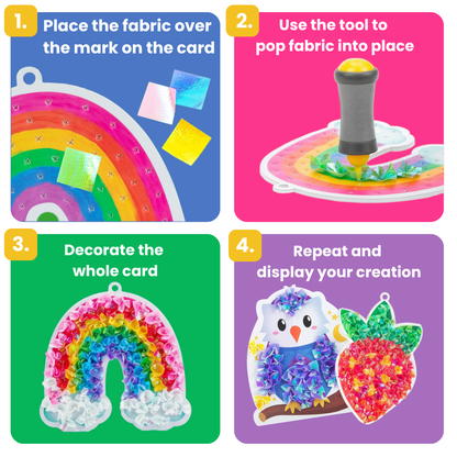 Tufting Kit | Sensory Creative Play with Colorful Pieces | for Kids 4+