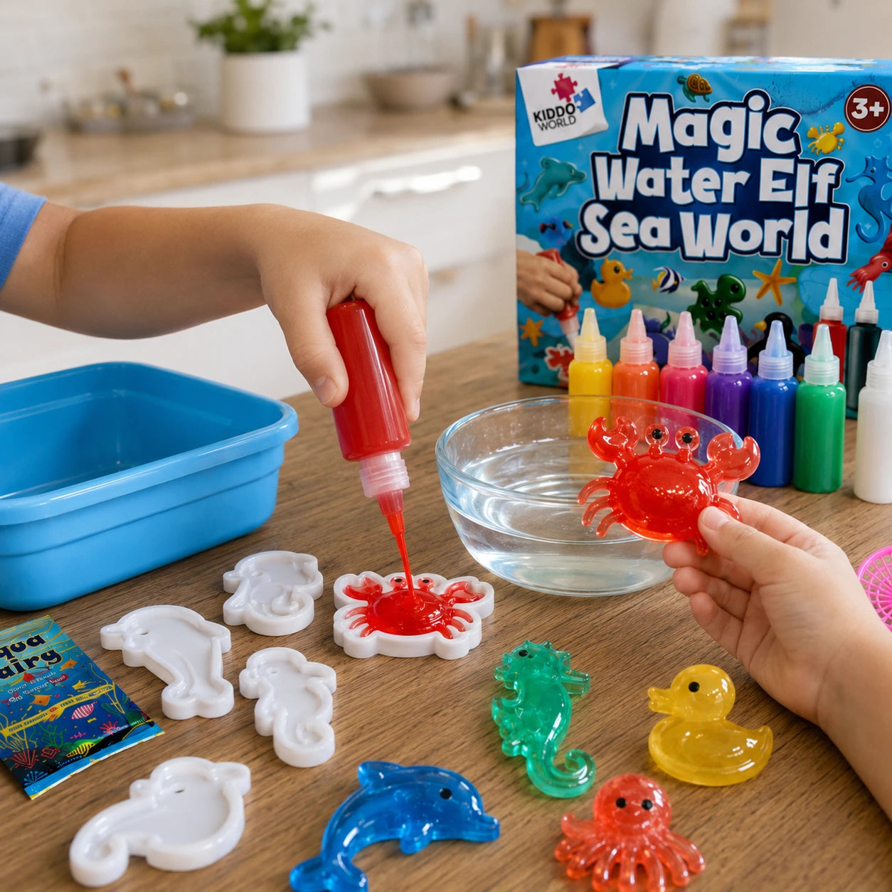 Magisches Gel zum Erstellen von Wasserelfen – 4, 8 oder 12 Farben (ab 2 Jahren)