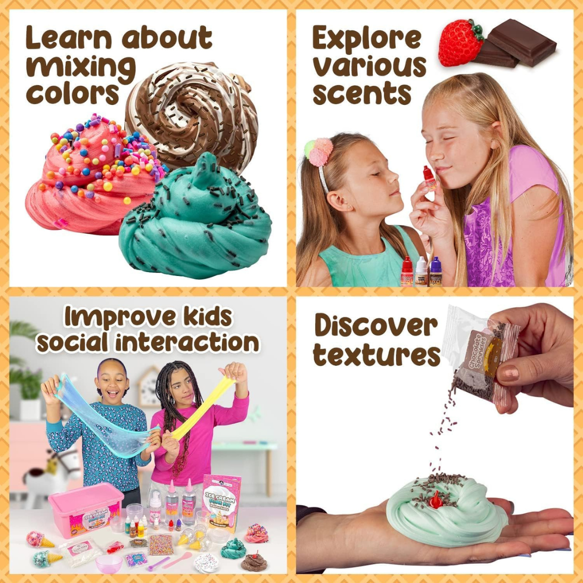 Ice Cream Slime Kit | Create Your Own Slime Ice Cream World | for Kids 4+