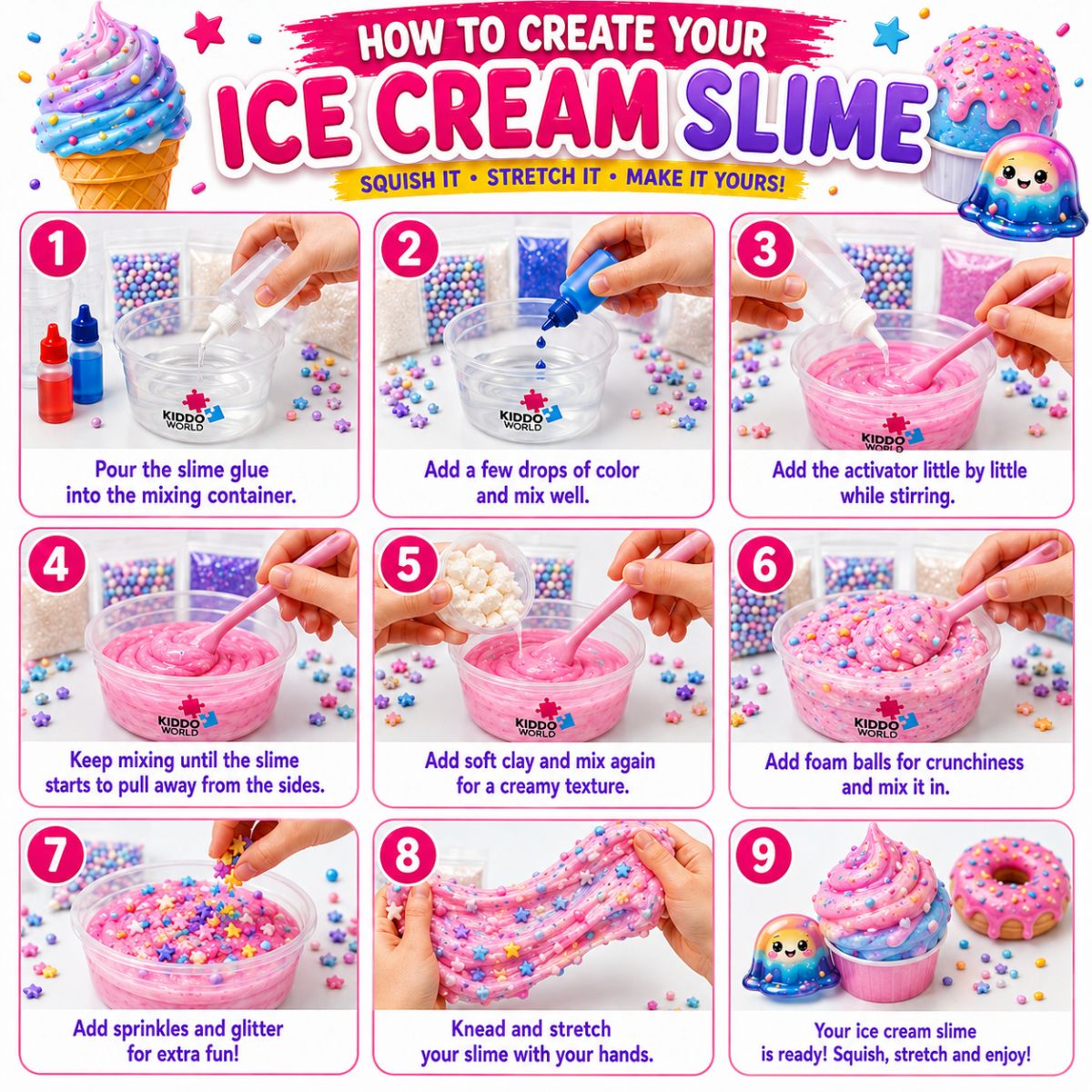 DIY Slime Squishies – Ice Cream (Ages 4+)