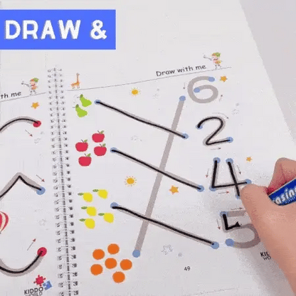 Wassermalbuch – Folge den Linien! Malen Sie mit Wasser durch Regenbögen und die Natur, wiederverwendbar (8 Seiten, 6–24 Monate)