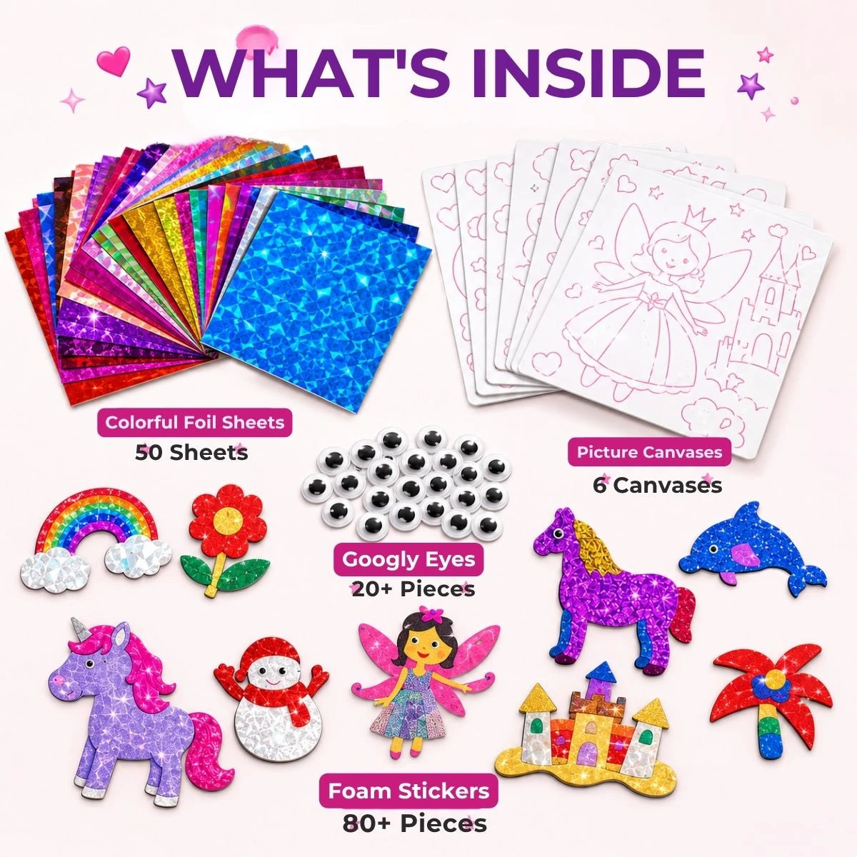 Foil Fun: Unicorns & Princesses – Create Sparkling Fairytales with No Mess! (4+ years)