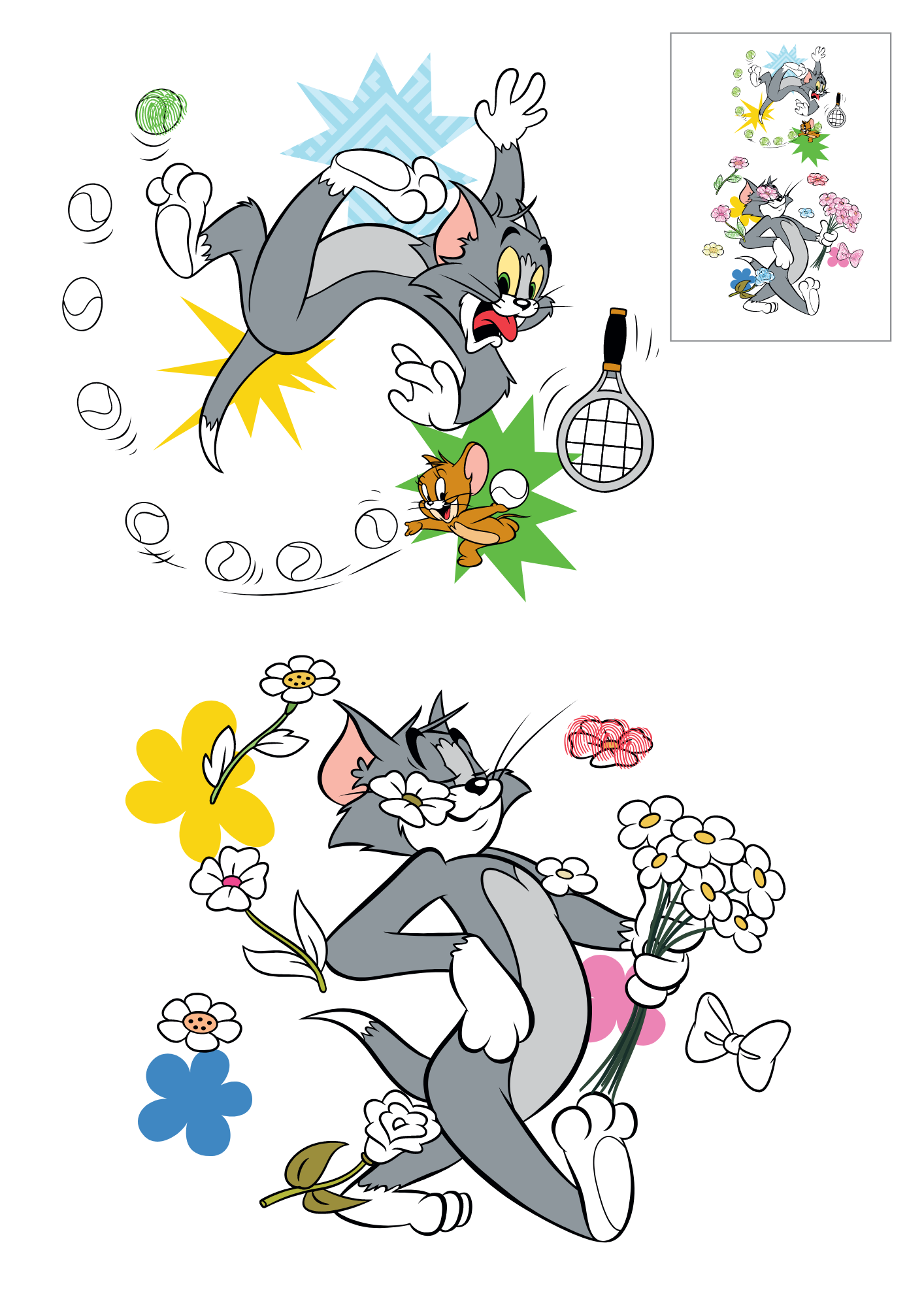 NEU - TOM & JERRY Fingerabdruckbuch