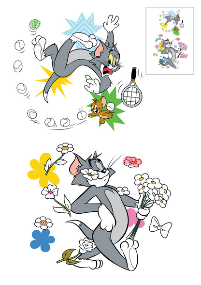  NUOVO - TOM & JERRY Libro delle impronte digitali