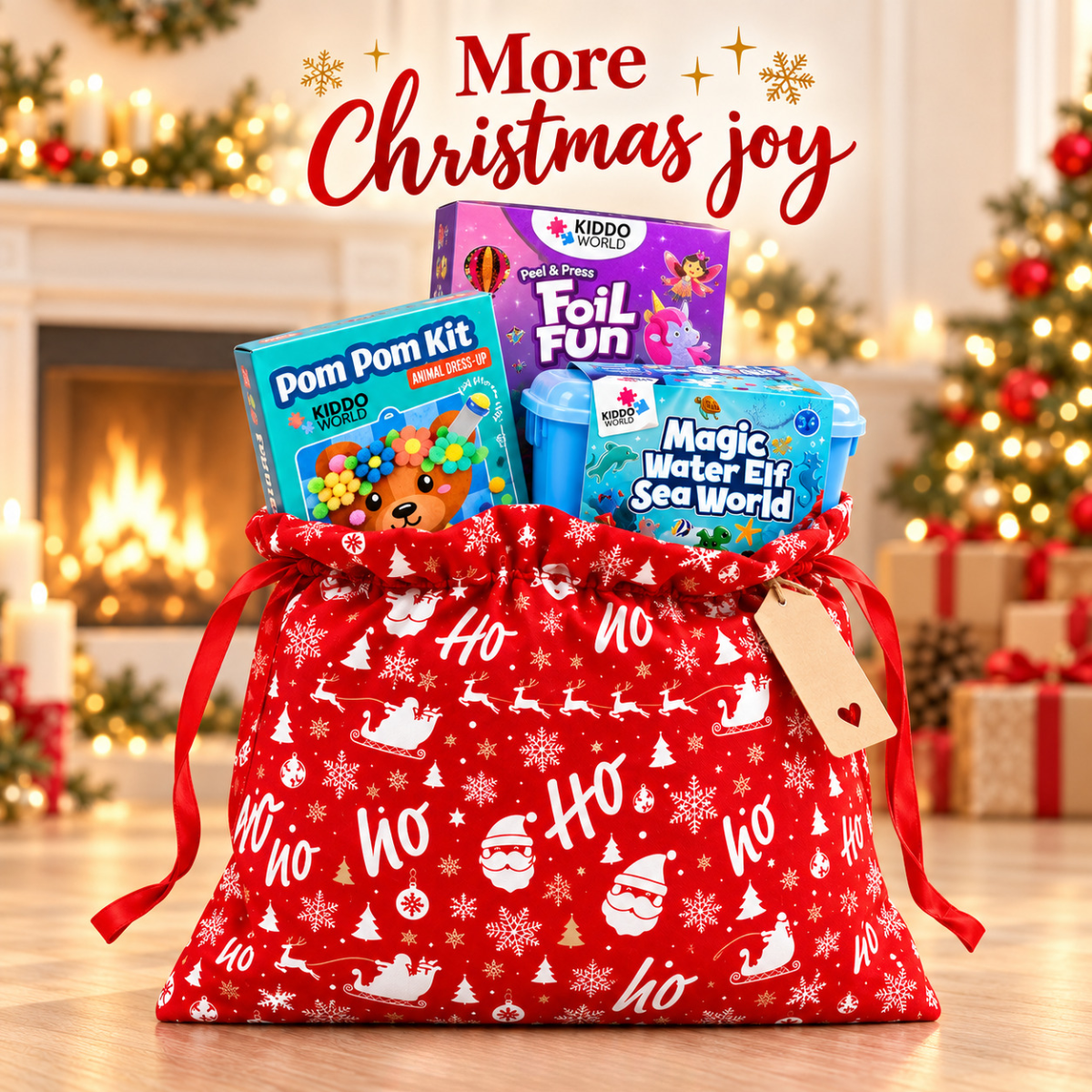 Christmas Cotton Gift Bag (30 x 40 cm)