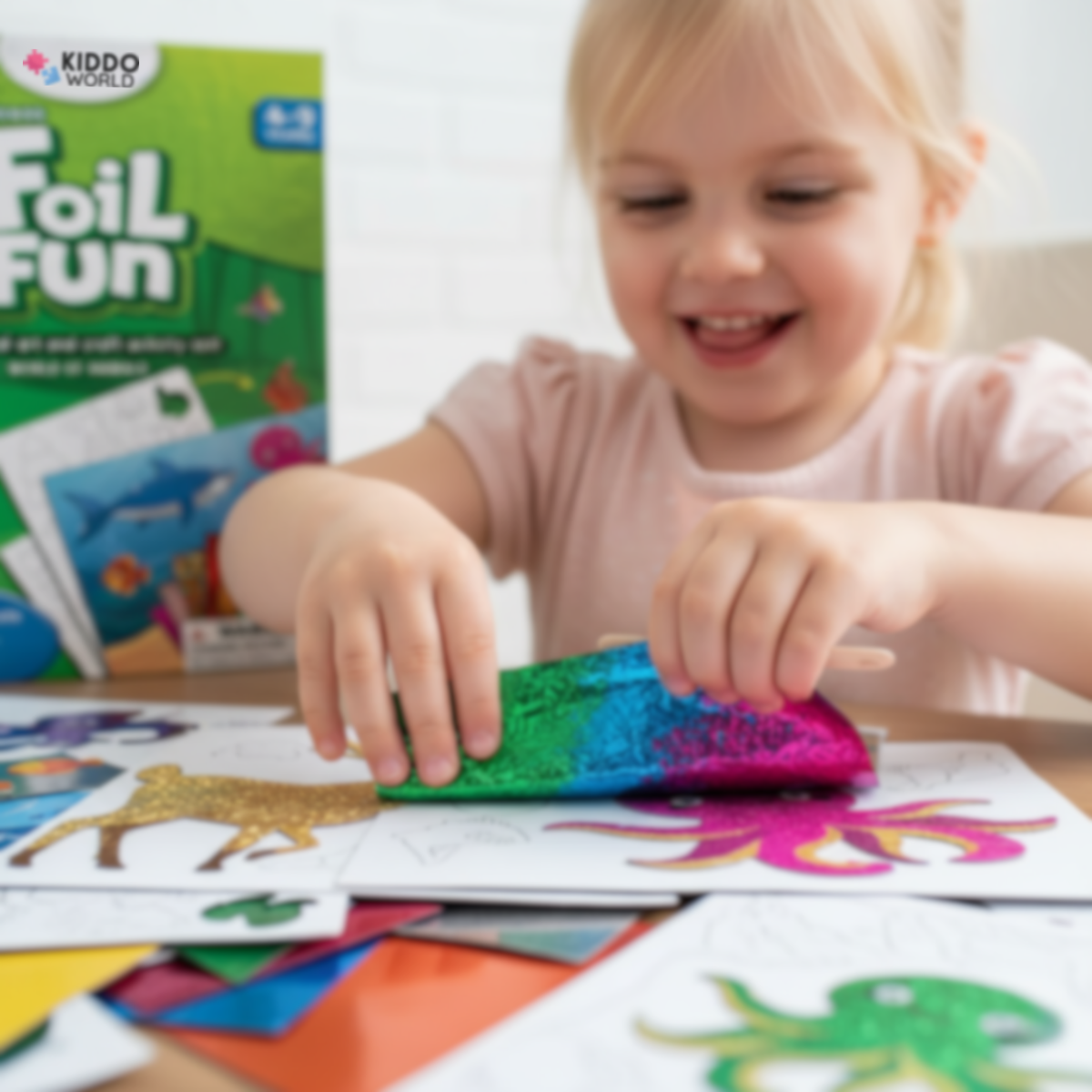 Foil Fun | Create Animals with Shiny Foils – Mess-Free | for Kids 3+
