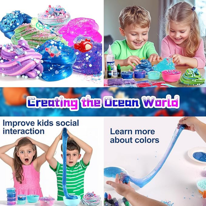 Ocean Mermaids Slime Kit | Create Your Own Slime Ocean World, for Kids 4+