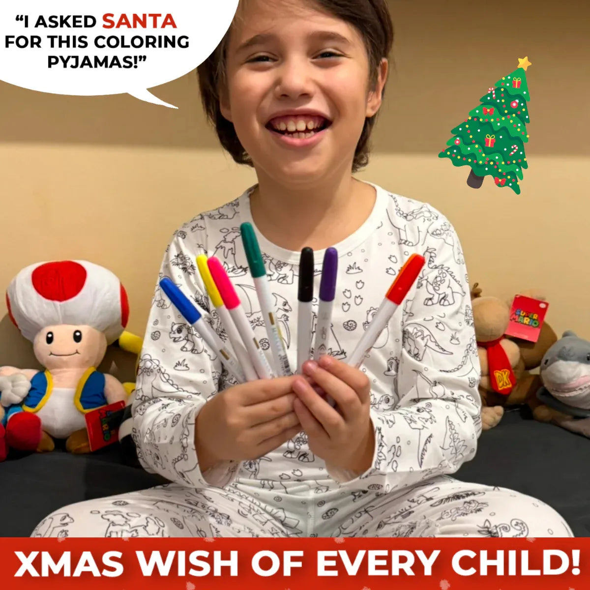 Zweiteiliges Pyjama-Set für Kinder - Color Me! 🦖 Dinosaurier