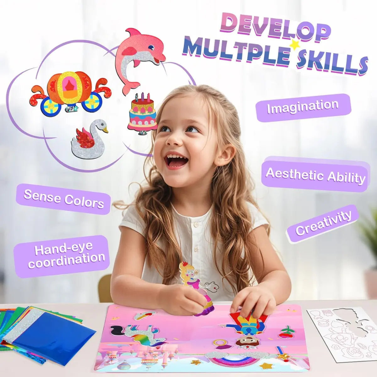 Foil Fun: Unicorns & Princesses – Create Sparkling Fairy Tales Without the Mess! (Ages 4+)