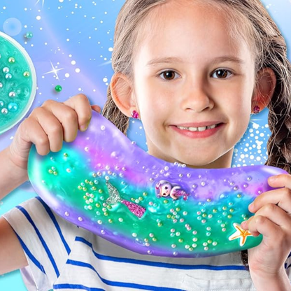 Ocean Mermaids Slime Kit | Create Your Own Slime Ocean World, for Kids 4+