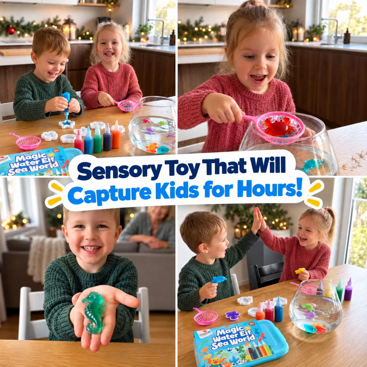 Magic Water Squishies – Creative 3D Figure Making Kit | Sea World | 3+ Years